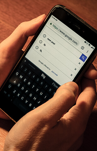Image of searching in mobile