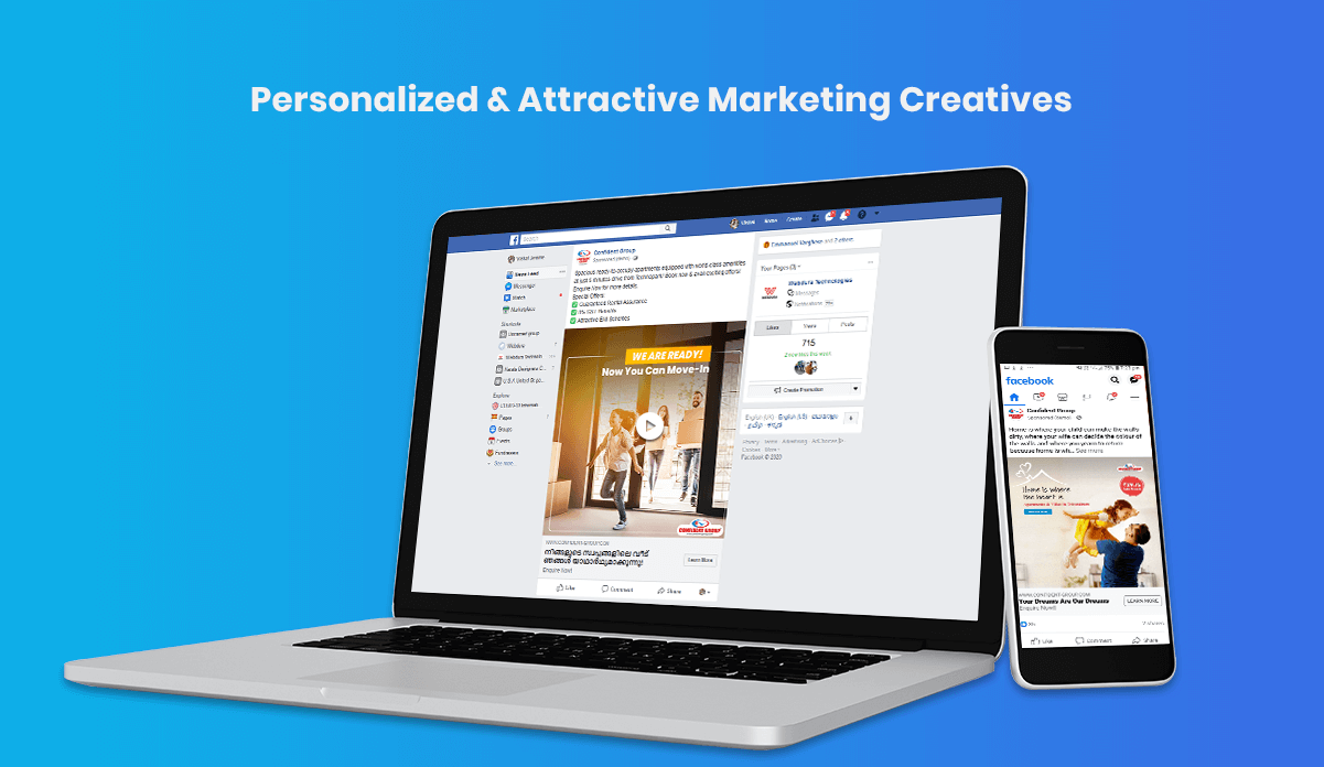 Creatives in Mobile and Desktop View