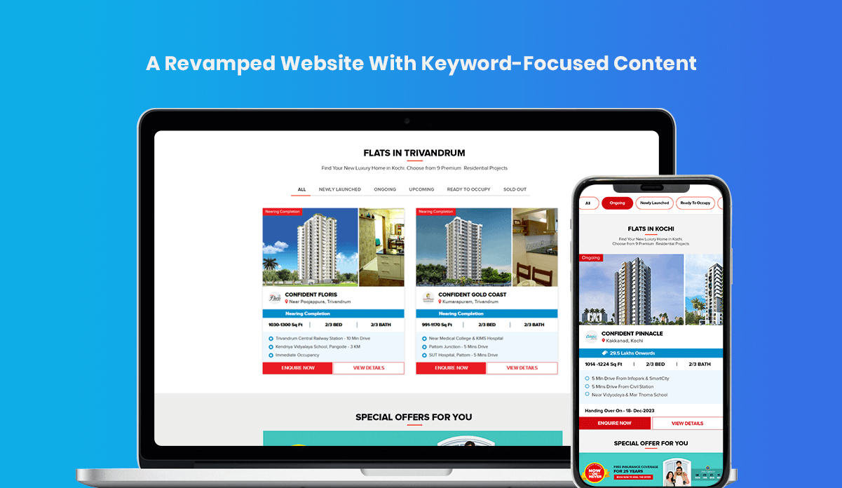 Website View in Mobile and Desktop