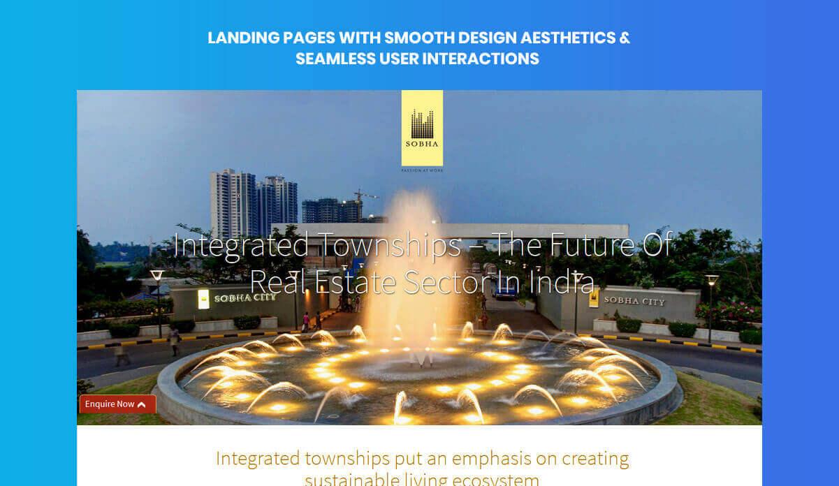Sobha City Landing page image