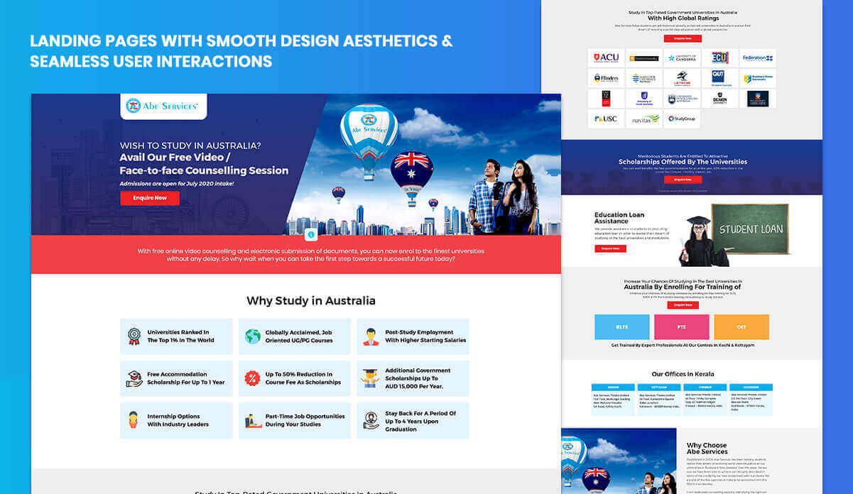 Abe Services Landing Page Image