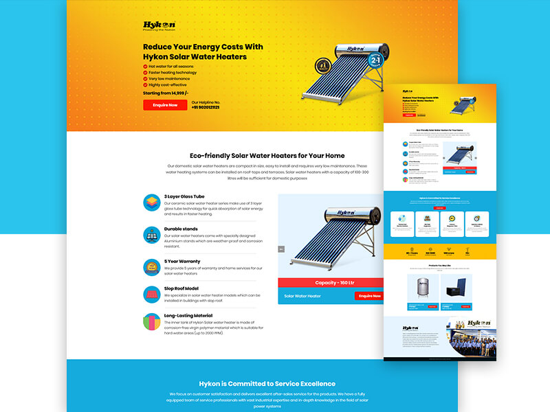 Hykon Website Mobile and Desktop View