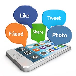 Showing social media accounts in Phone