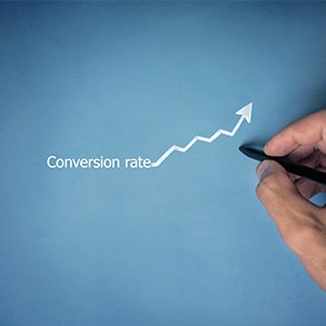 Graph of conversion rate